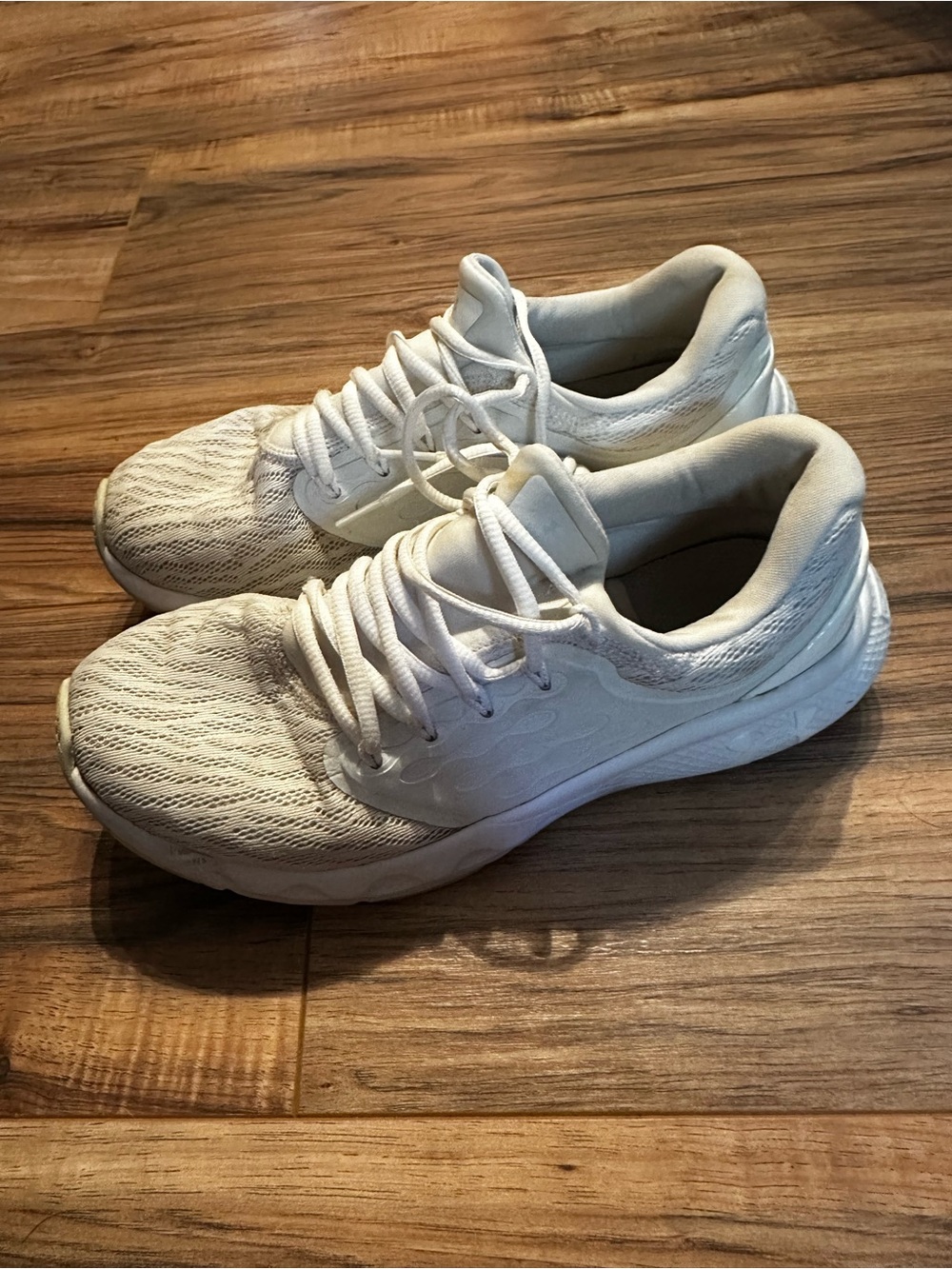 Under Armour White Athletic Running Shoes